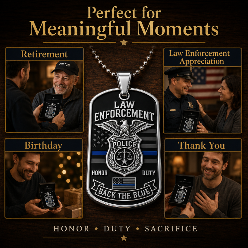 ⭐ Law Enforcement Honor Pendant Necklace