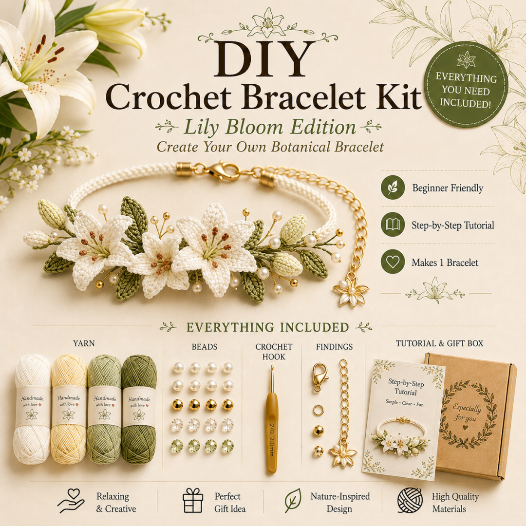 DIY Nature-Inspired Crochet Bracelet Kit