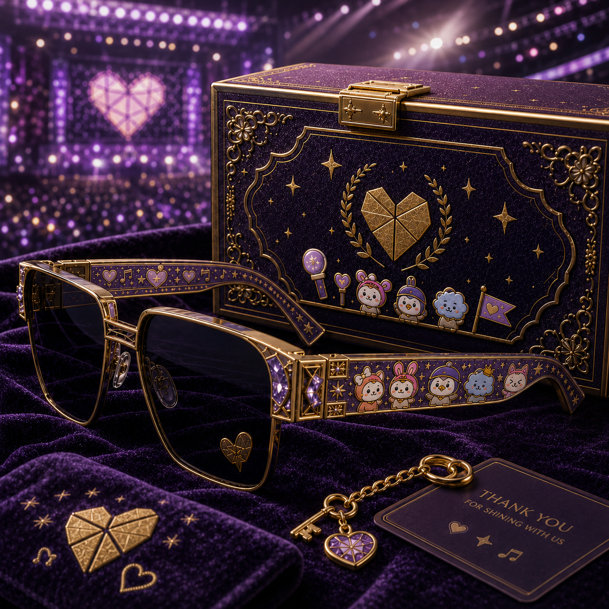 ๐ Purple Fan Support Luxury Sunglasses โจ๐ถ