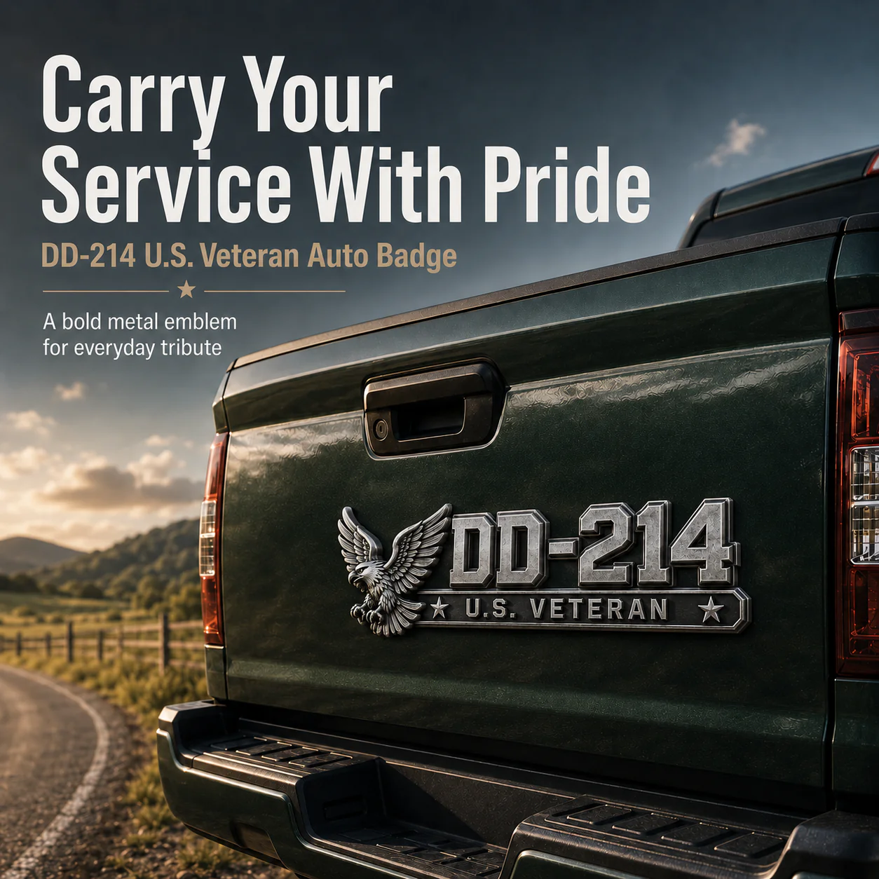 ๐ฅ DD-214 U.S. Veteran Metal Car Emblem | A Proud Tribute To Those Who Served