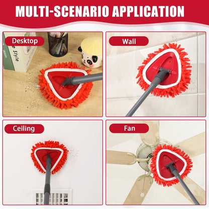 Chenille Duster Replacement Heads for O-Cedar 2025 Unique Design Heads Turn Mop into Long-Handle Duster Dry Cleaning Trap Bucket & Handle Not included