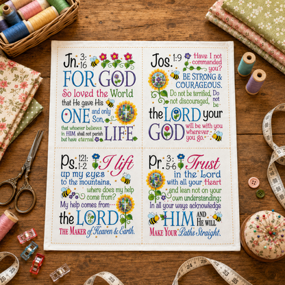 Uplifting Scripture Fabric Panels