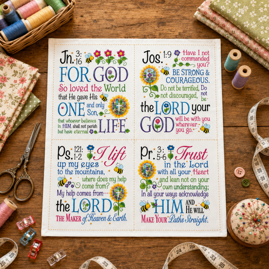 Uplifting Scripture Fabric Panels