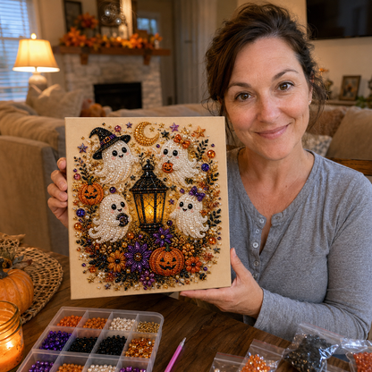💥 Last Day 49% OFF – 👻✨ Halloween Pearl Art DIY Kit – Turn Tiny Pearls into Spooky-Cute Magic （BUY 2 FREE SHIPPING)