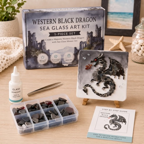 Dragon Sea Glass Mosaic Art Kit Creative Handcraft Gift for Women🐉🌊