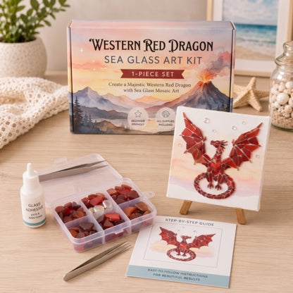 Dragon Sea Glass Mosaic Art Kit Creative Handcraft Gift for Women🐉🌊