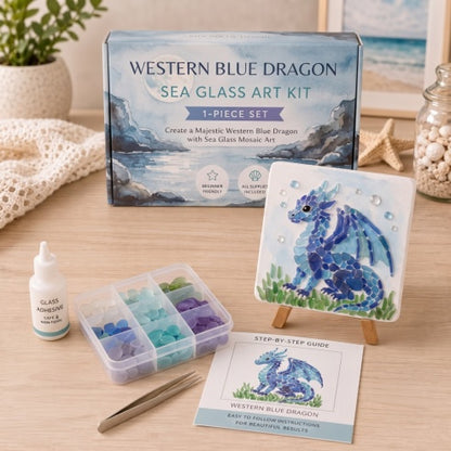 Dragon Sea Glass Mosaic Art Kit Creative Handcraft Gift for Women🐉🌊