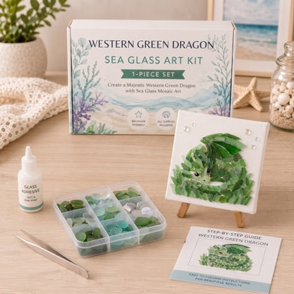 Dragon Sea Glass Mosaic Art Kit Creative Handcraft Gift for Women🐉🌊