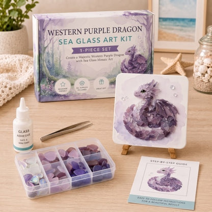 Dragon Sea Glass Mosaic Art Kit Creative Handcraft Gift for Women🐉🌊
