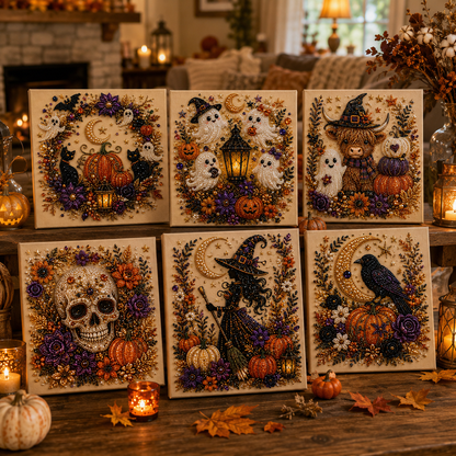 💥 Last Day 49% OFF – 👻✨ Halloween Pearl Art DIY Kit – Turn Tiny Pearls into Spooky-Cute Magic （BUY 2 FREE SHIPPING)