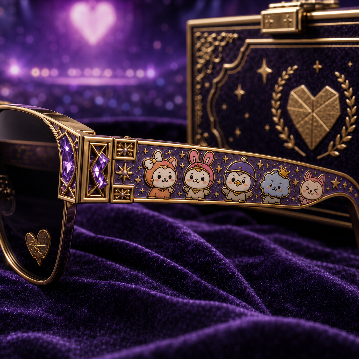 💜 Purple Fan Support Luxury Sunglasses ✨🎶