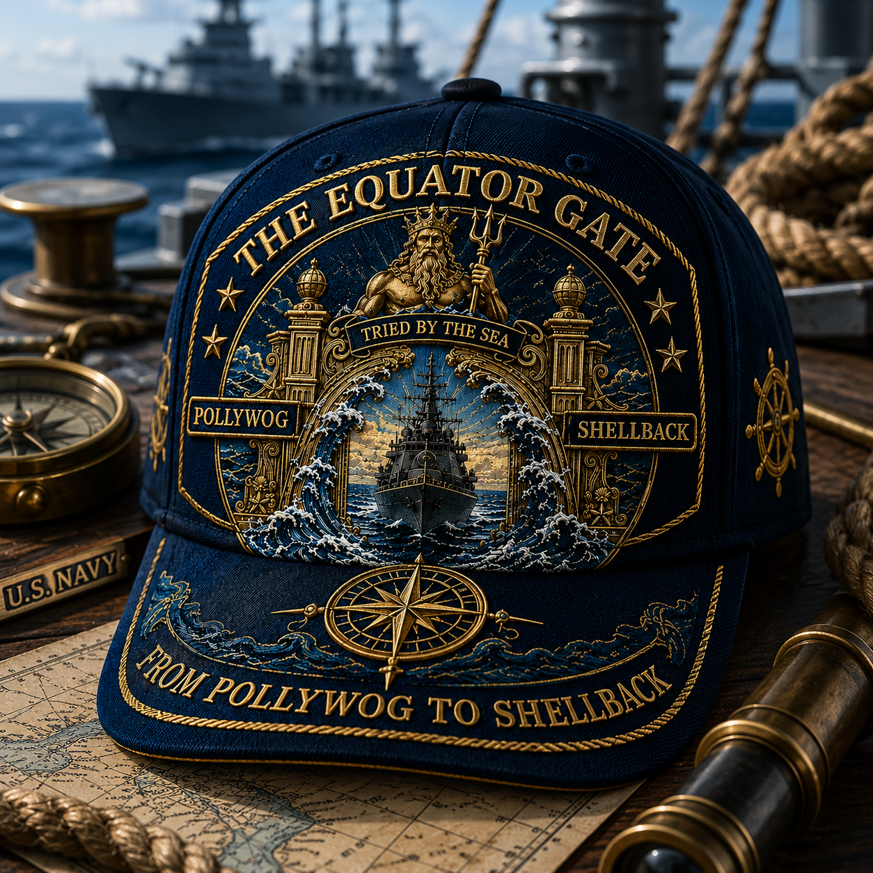 👑King Neptune’s Realm Commemorative Naval cap