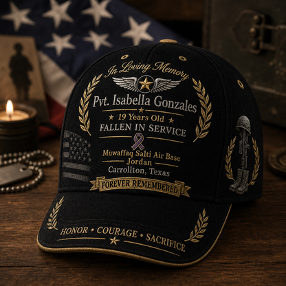 🇺🇸 In Loving Memory Pvt. Isabella Gonzales Fallen Hero Tribute Cap🙏