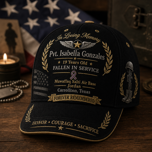 🇺🇸 In Loving Memory Pvt. Isabella Gonzales Fallen Hero Tribute Cap🙏
