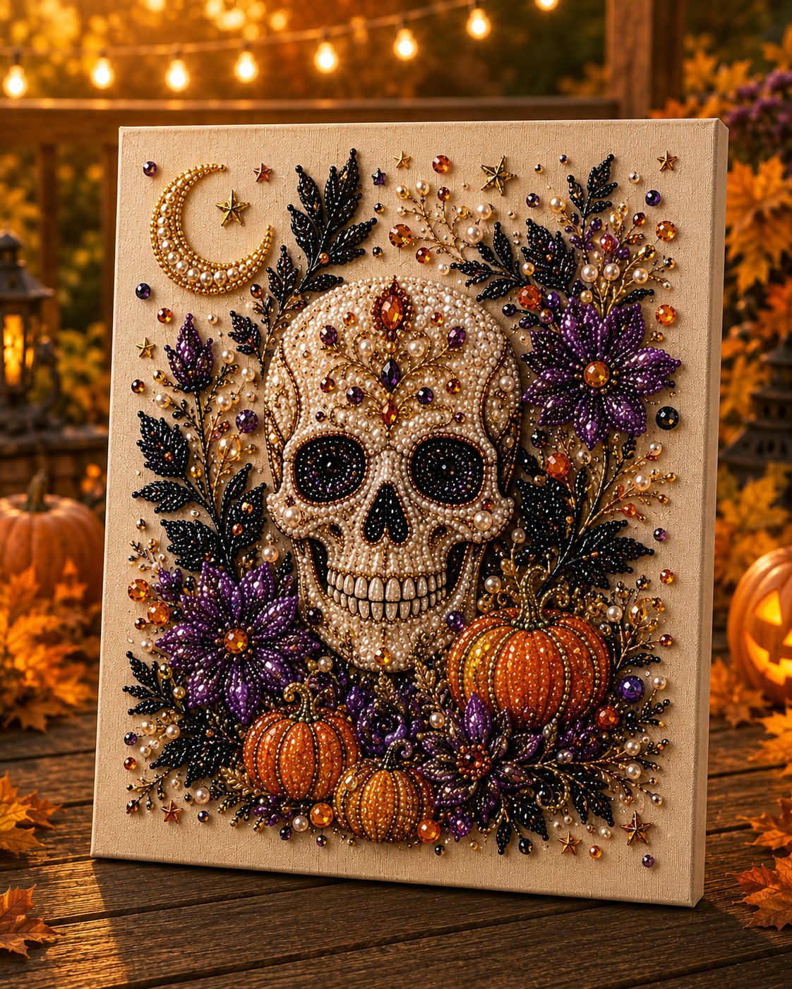 💥 Last Day 49% OFF – 👻✨ Halloween Pearl Art DIY Kit – Turn Tiny Pearls into Spooky-Cute Magic （BUY 2 FREE SHIPPING)