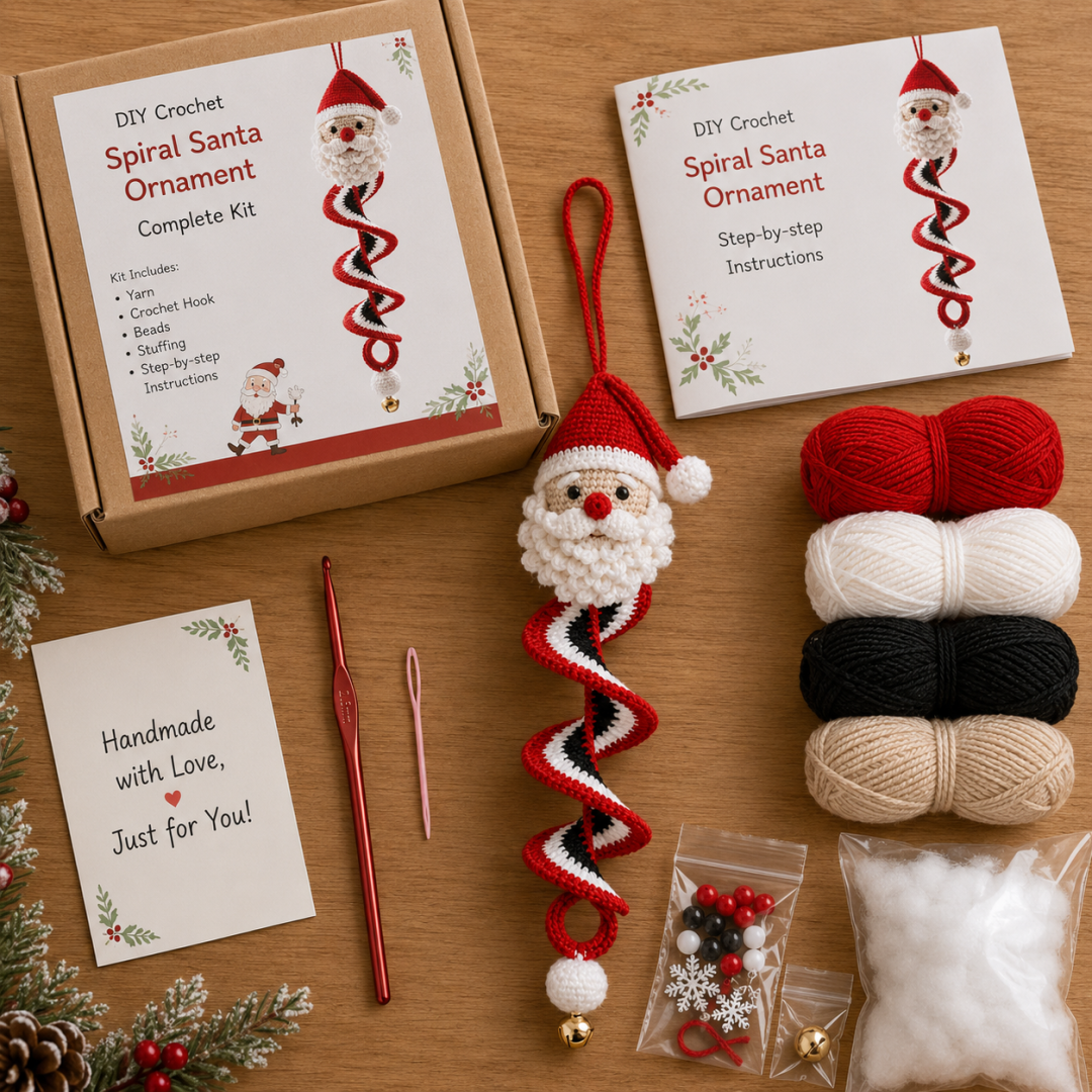 Crochet Snowman Spiral Oranment DIY Kit