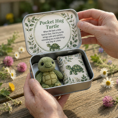 🐱Pocket Hug Plush Keepsake Tin, Mini Portable Comfort Pocket Plush Toy
