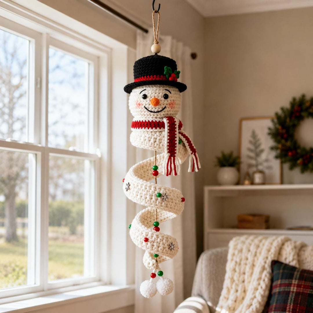 Crochet Snowman Spiral Oranment DIY Kit