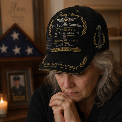 🇺🇸 In Loving Memory Pvt. Isabella Gonzales Fallen Hero Tribute Cap🙏