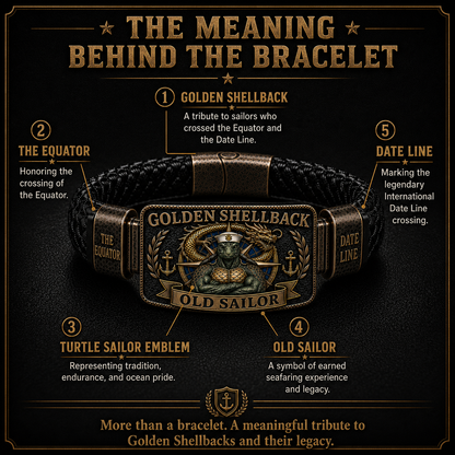 ⚓Last Day Promo: 49% OFF - 🐢Golden Shellback Old Sailor Honor Bracelet