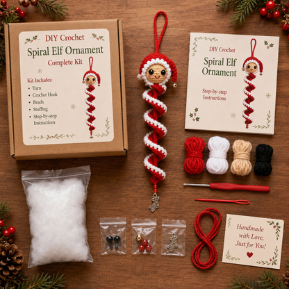 Crochet Snowman Spiral Oranment DIY Kit