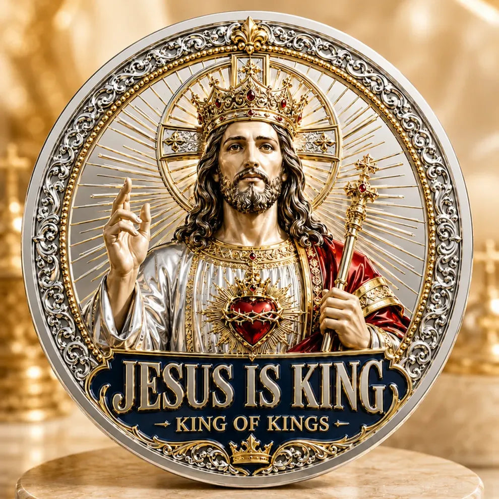 Jesus Is King Commemorative Metal Medal