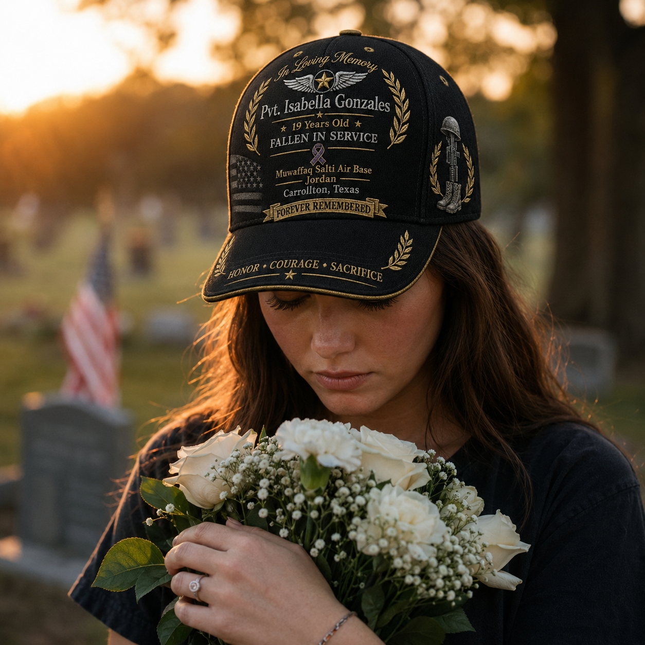 🇺🇸 In Loving Memory Pvt. Isabella Gonzales Fallen Hero Tribute Cap🙏