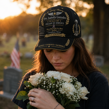 🇺🇸 In Loving Memory Pvt. Isabella Gonzales Fallen Hero Tribute Cap🙏
