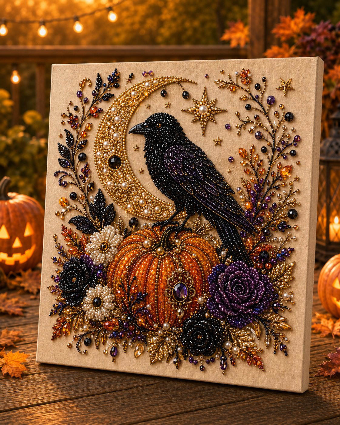 💥 Last Day 49% OFF – 👻✨ Halloween Pearl Art DIY Kit – Turn Tiny Pearls into Spooky-Cute Magic （BUY 2 FREE SHIPPING)