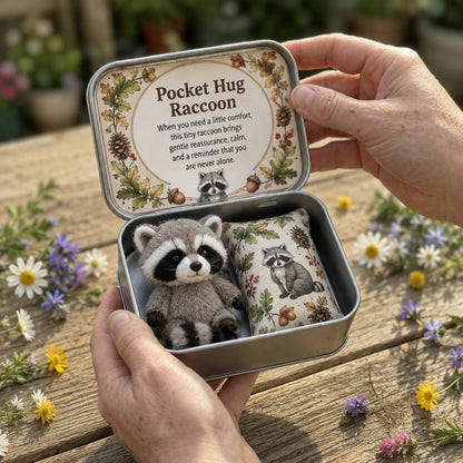 🐱Pocket Hug Plush Keepsake Tin, Mini Portable Comfort Pocket Plush Toy