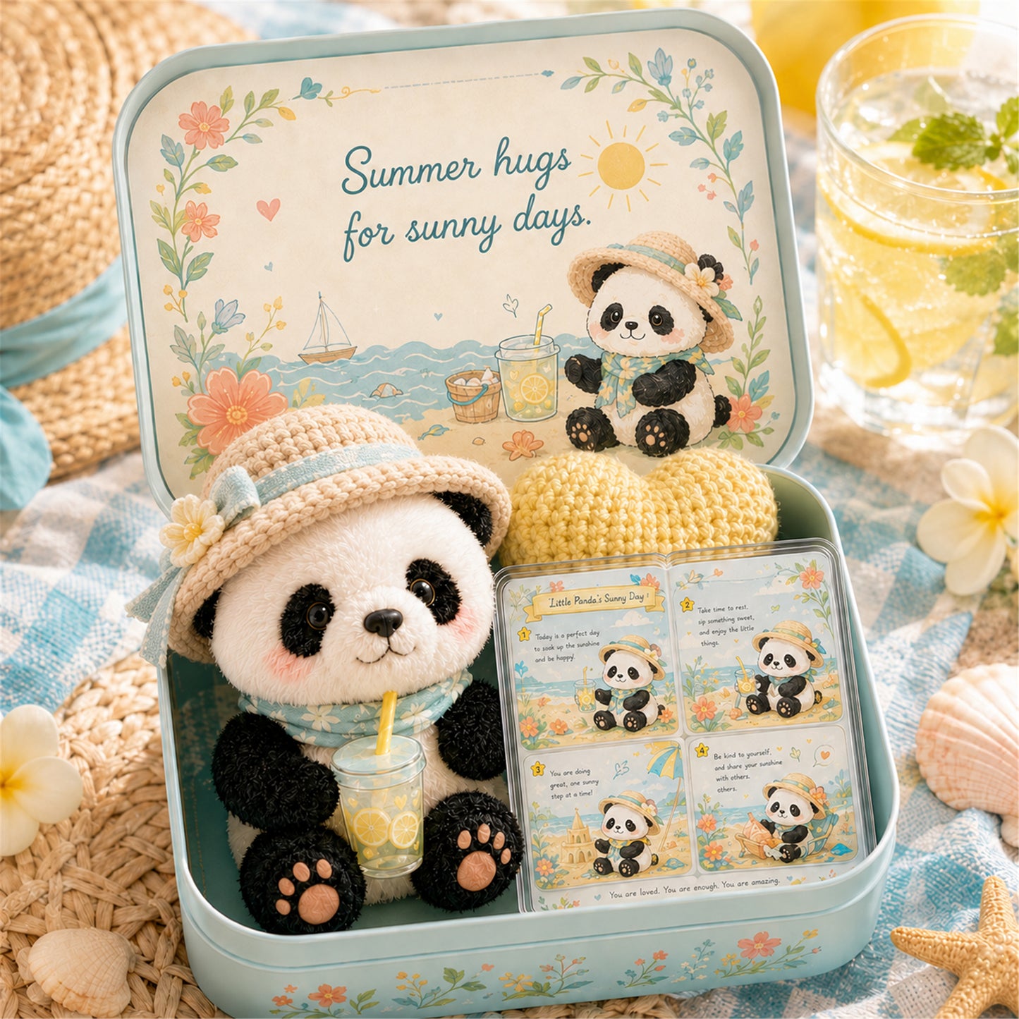 🐱Pocket Hug Plush Keepsake Tin, Mini Portable Comfort Pocket Plush Toy
