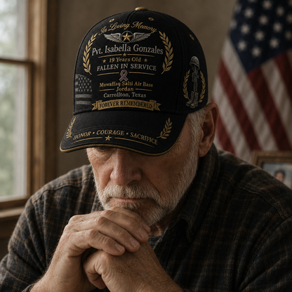 🇺🇸 In Loving Memory Pvt. Isabella Gonzales Fallen Hero Tribute Cap🙏