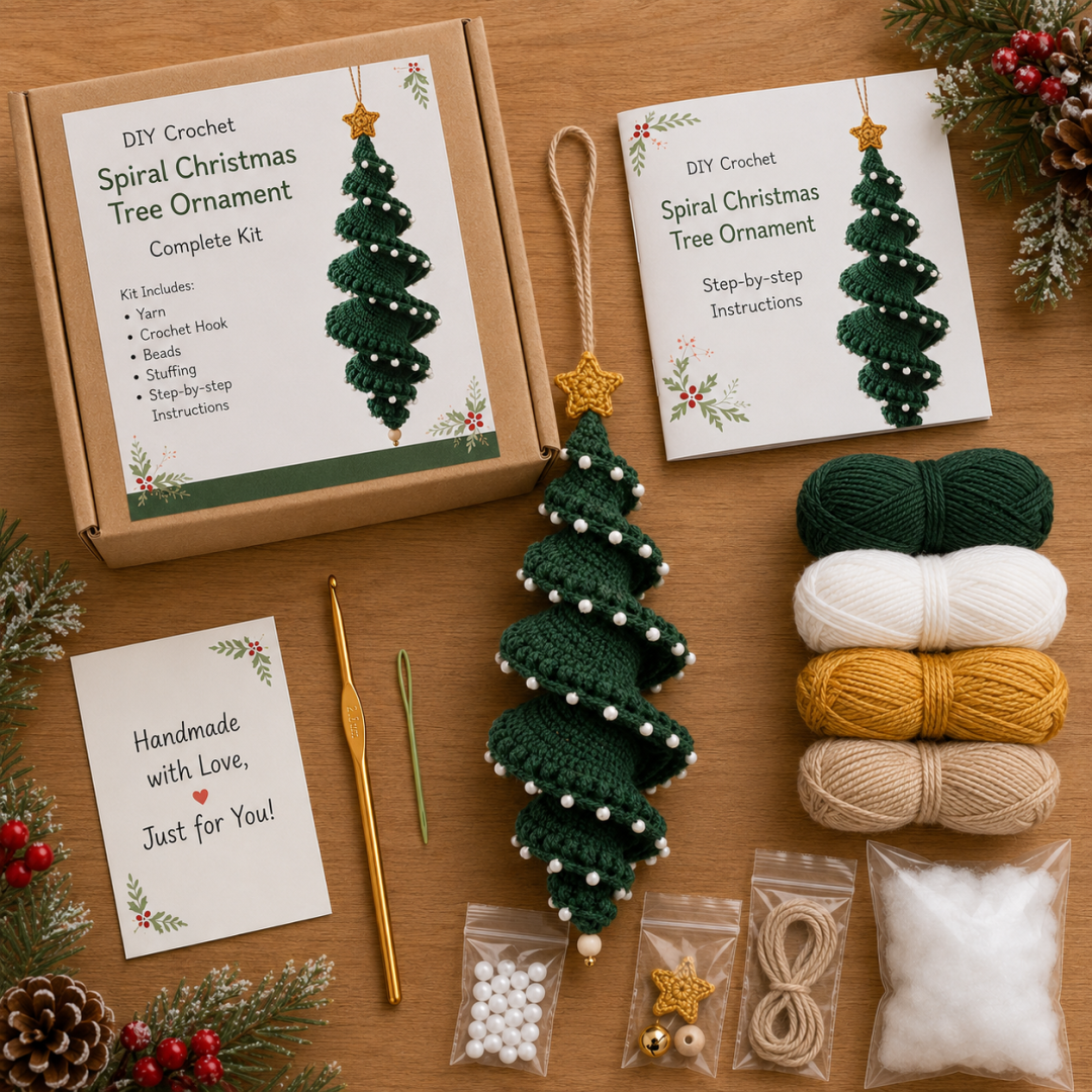 Crochet Snowman Spiral Oranment DIY Kit