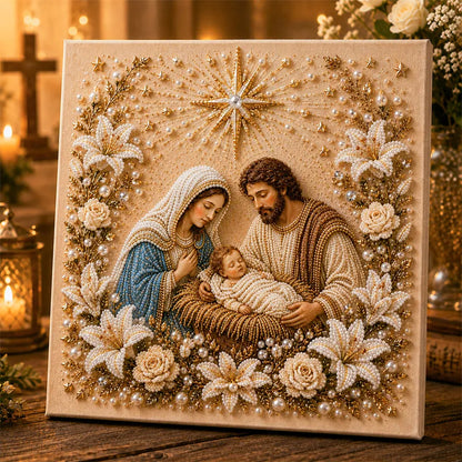 🙏 Jesus & Mary Sacred Pearl Art Kit