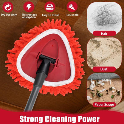 Chenille Duster Replacement Heads for O-Cedar 2025 Unique Design Heads Turn Mop into Long-Handle Duster Dry Cleaning Trap Bucket & Handle Not included