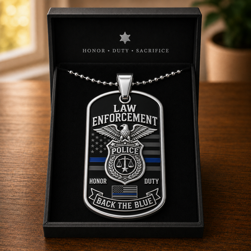 ⭐ Law Enforcement Honor Pendant Necklace