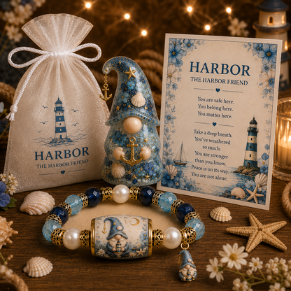 🔥Emotional Support Bracelet Gift Set-Only Today - With Inspirational Gnome & Message Card