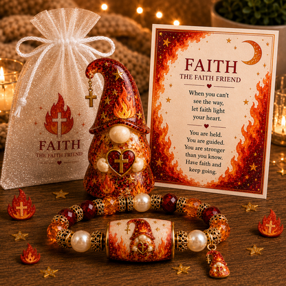 🔥Emotional Support Bracelet Gift Set-Only Today - With Inspirational Gnome & Message Card
