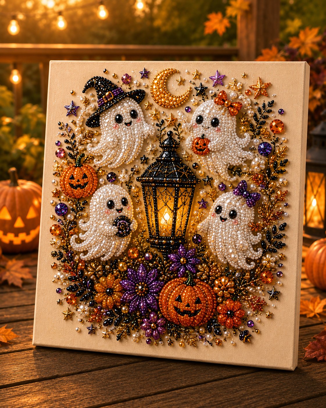 💥 Last Day 49% OFF – 👻✨ Halloween Pearl Art DIY Kit – Turn Tiny Pearls into Spooky-Cute Magic （BUY 2 FREE SHIPPING)