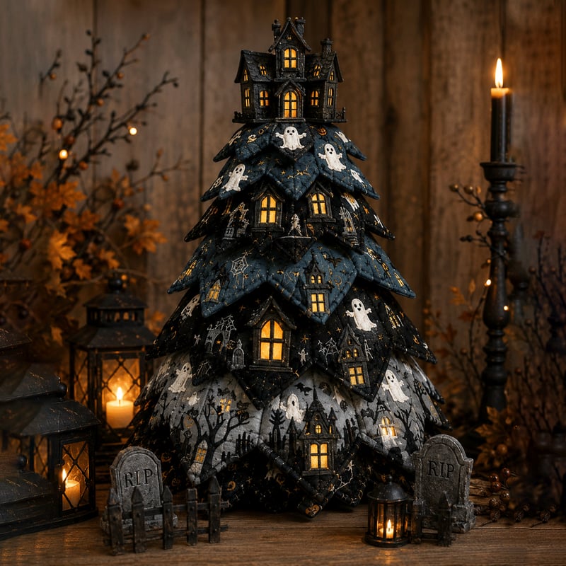 🔥LAST DAY 50% OFF - 🎃 DIY Halloween Quilted Fabric Tree Kit – Easy Layered Fabric Holiday Décor for Quilting Lovers(📦Buy 2 Free Shipping)