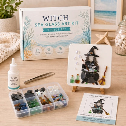 Craft Spooky Halloween Sea Glass Mosaic Art Creative Handcraft Gift for Women
