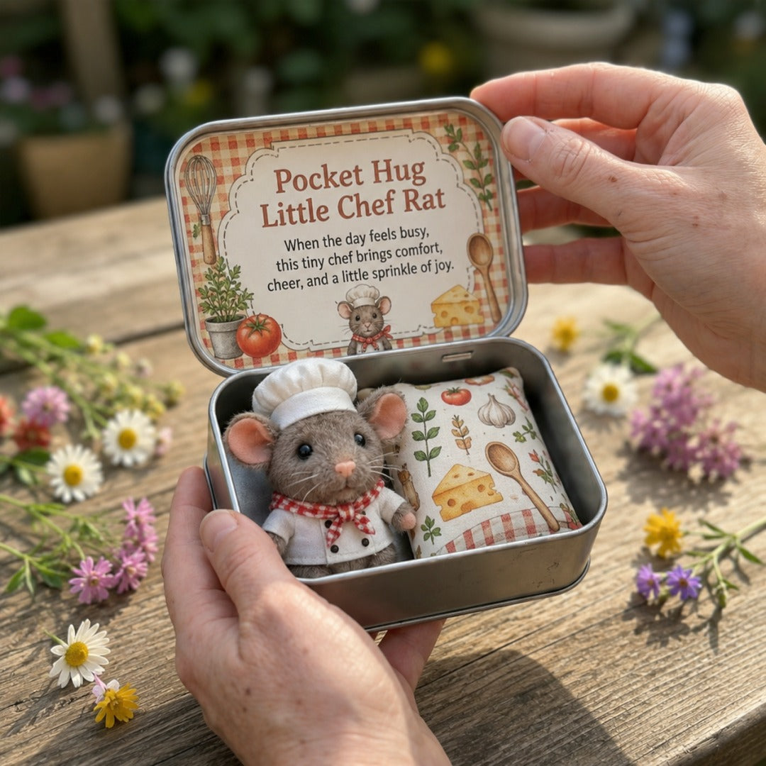 🐱Pocket Hug Plush Keepsake Tin, Mini Portable Comfort Pocket Plush Toy