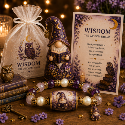 🔥Emotional Support Bracelet Gift Set-Only Today - With Inspirational Gnome & Message Card