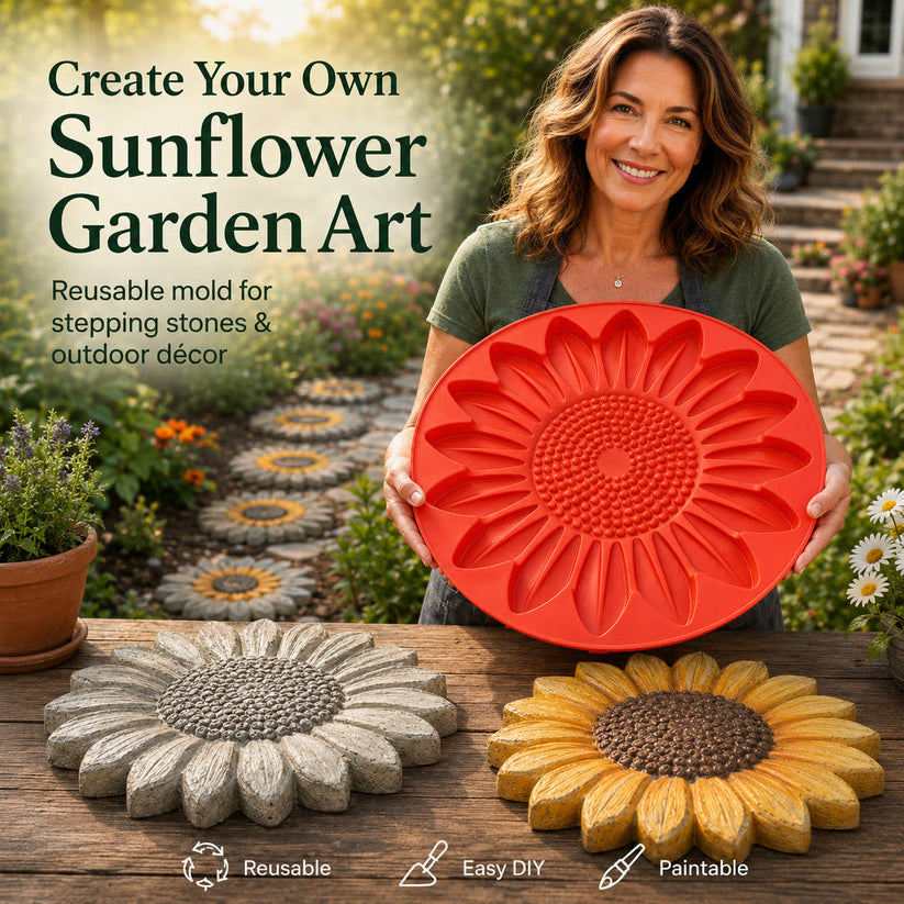 💥 LAST DAY 49% OFF -Garden Art Stepping Stone Mold-Make Your Garden Truly One of a Kind (📦Buy 2 Free Shipping)