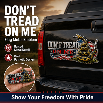 🐍 DON’T TREAD ON ME Gadsden Rattlesnake Car Emblem