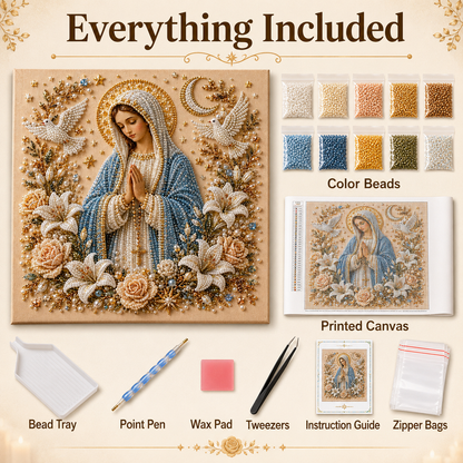 🙏 Jesus & Mary Sacred Pearl Art Kit