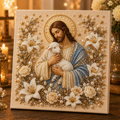 🙏 Jesus & Mary Sacred Pearl Art Kit