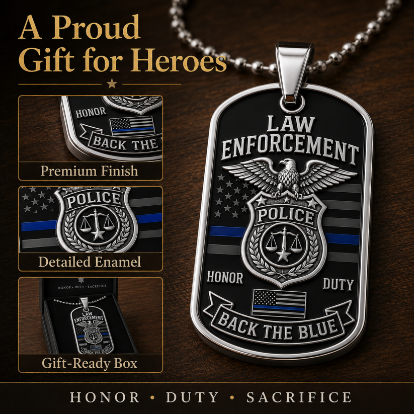 ⭐ Law Enforcement Honor Pendant Necklace