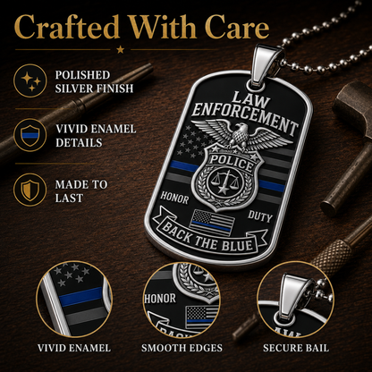 ⭐ Law Enforcement Honor Pendant Necklace