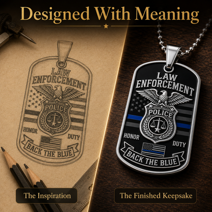 ⭐ Law Enforcement Honor Pendant Necklace